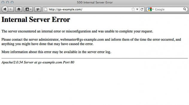 internal server error wordpress
